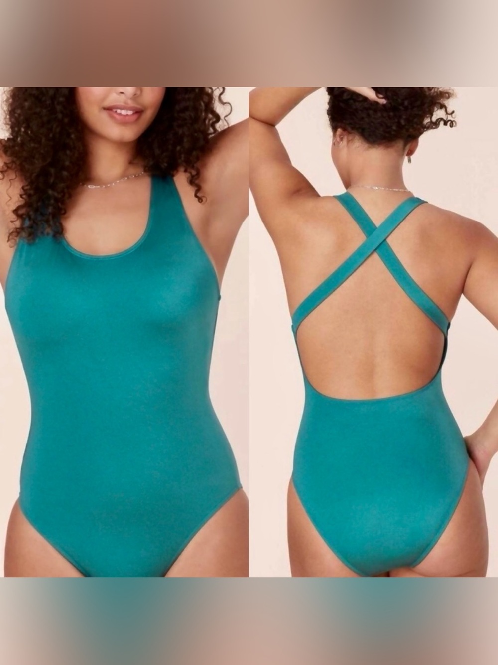 Andie Swim The Tulum in Peacock, Size Large Tall - Long Torso